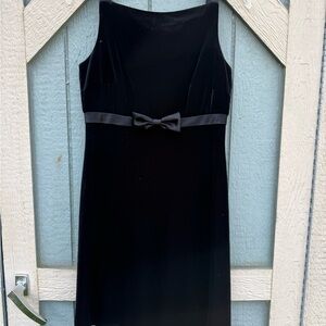 Laundry By Shelli Segal Black Midi Dress with Bow Detail